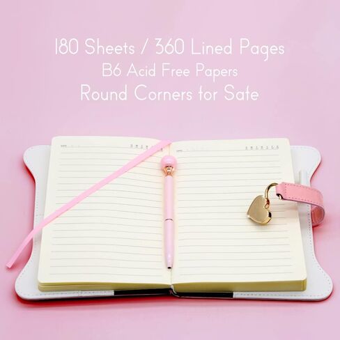 Diary with Lock and Keys for Girls Gift Ideas, 360 Kraft Pages Journal for Women, B6 Refillable Notebook for Writing with Pen and Bookmark (Astro Blue) in Saudi Arabia