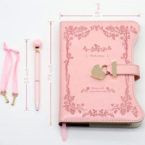 Diary with Lock and Keys for Girls Gift Ideas, 360 Kraft Pages Journal for Women, B6 Refillable Notebook for Writing with Pen and Bookmark (Astro Blue) in Saudi Arabia