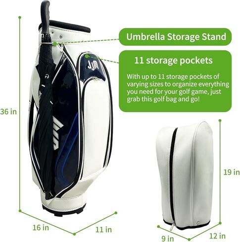 Golf Cart Bag Waterproof PU Leather 2024 New in Kuwait