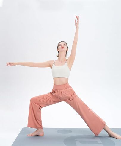 3PACK المرأة عارضة فضفاض واسعة الساق السراويل المريحة اليوغا عالية الخصر Sweatpants مريح صالة السراويل مع السراويل مع جيوب in Kuwait