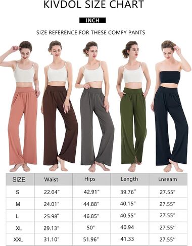 3PACK المرأة عارضة فضفاض واسعة الساق السراويل المريحة اليوغا عالية الخصر Sweatpants مريح صالة السراويل مع السراويل مع جيوب in Kuwait