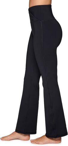 RBX Active Flare Legging for Women, Crossover Waistband Squat Proof Bootcut Flared Yoga Pant for Workouts, Loungewear in Saudi Arabia