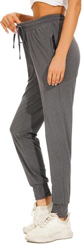 Women's Joggers Pants with Zipper Pockets Activewear Jogger Track Cuff Lounge Sweatpants for Yoga Workout Running in Saudi Arabia