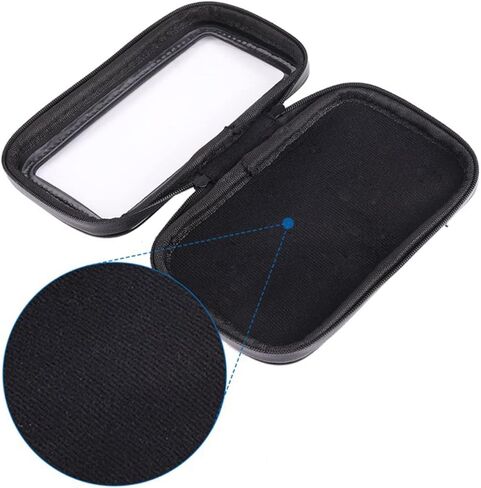 CLISPEED 1pc Motorcycle Bike Cycling Accessories Pouch Mobile Holder for Bike Handlebar Case Phone Case Mobile Phone Holder Mobile Phone Bag Black Accessory Bag Battery Car in Saudi Arabia