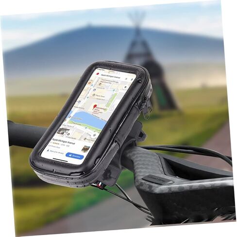 CLISPEED 1pc Motorcycle Bike Cycling Accessories Pouch Mobile Holder for Bike Handlebar Case Phone Case Mobile Phone Holder Mobile Phone Bag Black Accessory Bag Battery Car in Saudi Arabia