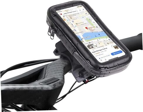 CLISPEED 1pc Motorcycle Bike Cycling Accessories Pouch Mobile Holder for Bike Handlebar Case Phone Case Mobile Phone Holder Mobile Phone Bag Black Accessory Bag Battery Car in Saudi Arabia