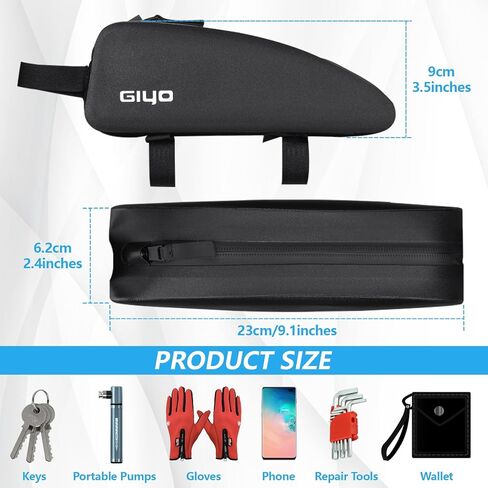 حقيبة دراجة علوية مقاومة للماء، حزام على حقيبة إطار الدراجة، تخزين حقيبة الدراجة الأمامية، حزمة دراجة الطريق الجبلية المثلثة لملحقات أدوات ركوب الدراجات، بطارية الهاتف الخلوي in Kuwait