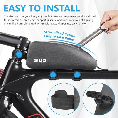 حقيبة دراجة علوية مقاومة للماء، حزام على حقيبة إطار الدراجة، تخزين حقيبة الدراجة الأمامية، حزمة دراجة الطريق الجبلية المثلثة لملحقات أدوات ركوب الدراجات، بطارية الهاتف الخلوي in Kuwait