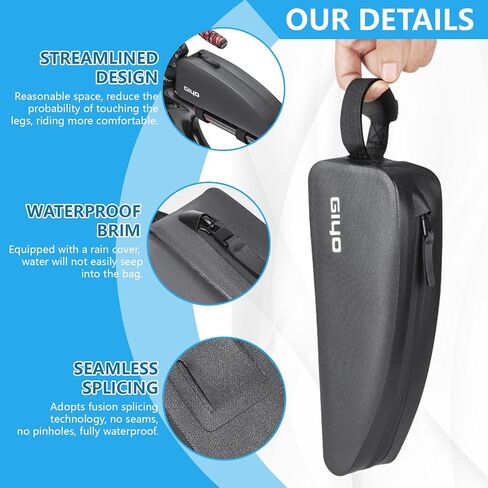 حقيبة دراجة علوية مقاومة للماء، حزام على حقيبة إطار الدراجة، تخزين حقيبة الدراجة الأمامية، حزمة دراجة الطريق الجبلية المثلثة لملحقات أدوات ركوب الدراجات، بطارية الهاتف الخلوي in Kuwait