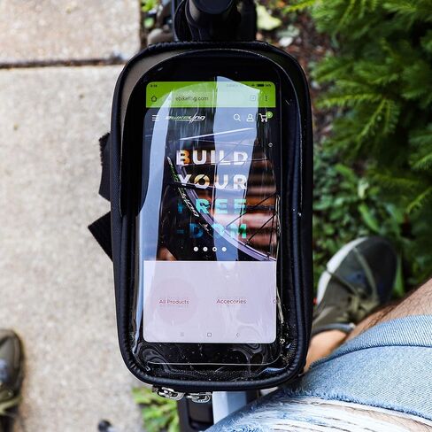 EBIKELING حامل هاتف مقاوم للماء للدراجة - حامل هاتف للدراجة بإطار أمامي - حامل هاتف للدراجة - حقيبة مقود لهاتف Iphone 13 14 Pro Max مقاس 6.5 بوصة in Kuwait