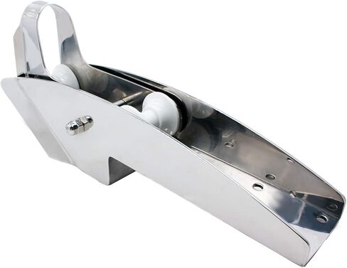 بكرة مرساة ذاتية الإطلاق مقاس 16.5 بوصة من الفولاذ المقاوم للصدأ 316 مع أسطوانة مزدوجة محورية لـ 16.5 رطل - 33 رطل بكرات القوس المحورية للقوارب in Kuwait