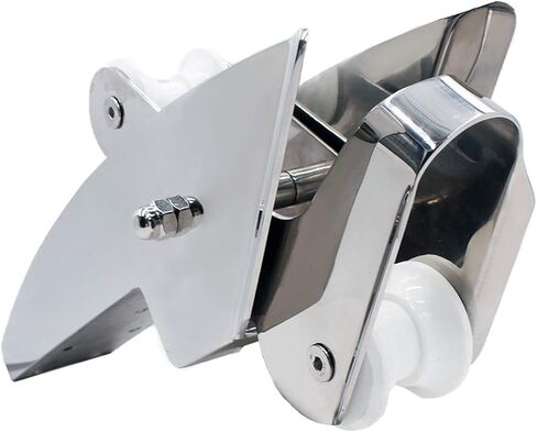 بكرة مرساة ذاتية الإطلاق مقاس 16.5 بوصة من الفولاذ المقاوم للصدأ 316 مع أسطوانة مزدوجة محورية لـ 16.5 رطل - 33 رطل بكرات القوس المحورية للقوارب in Kuwait