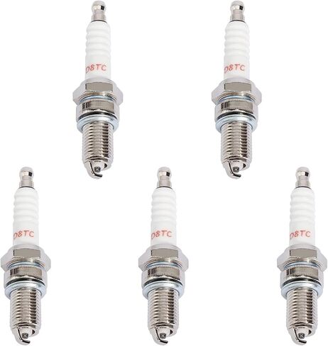 حزمة من 5 شمعات الإشعال D8TC D8EA DR8EA لـ CG 125 125cc-150cc 200cc 250cc GY6 CG125 CF250 CH250 دراجة نارية ATV رباعية سكوتر Go Kart Moped Pit Dirt Racing Pocket Mini Bike Chinese Buggy TaoTao in Kuwait