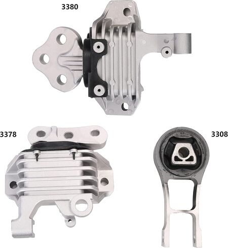 Engine Motor and Transmission Bracket kit Fit for Jeep Cherokee 2.4L 2014-2019/ for Chrysler 200 2015-2017, Auto Motor & Trans Mount Set # 68418876AB /68157441AD /68192831AF, 3378/ 3380/ 3308 in Saudi Arabia
