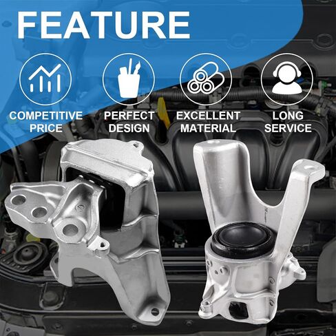 5Pack Engine Motor Mount and Transmission Mount Kit Compatible with 1996-2000 Honda Civic 1.6L L4 Replaces# A6520 A6502 A6556 A6506 A6526, Front and Rear, Automatic Transmission in Kuwait