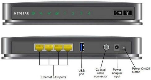 جهاز توجيه مودم كابل Netgear DOCSIS 3.0 للميثاق (CG3000D-100NAS) (متجدد) in Kuwait