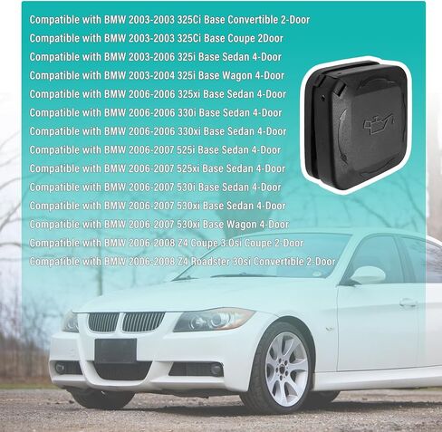 Engine Oil Filler Cap 11127500568 Compatible with BMW E46 E60 E85 E90 325Ci 325i 330i 525i in Saudi Arabia