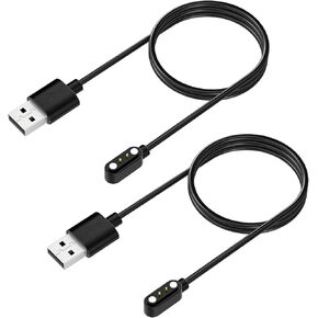 TiMOVO Smart Watch Charger Compatible with YAMAY Letsfit VeryFitPro, Magnetic USB Smartwatch Charging Cable for Umidigi Uwatch 3S 3 2 2S/Willful SW021 SW023 SW025, Black in Kuwait