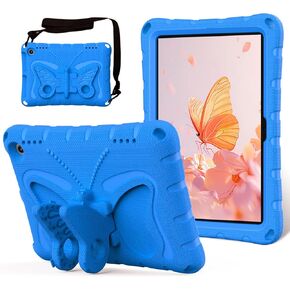 من أجل Kindle Fire HD8 (2020/2022) أطفال فتاة الكمبيوتر اللوحي أجنحة الفراشة Kickstand Eva Material Light Weight Rockproof Huchged Duty Kids for Kindle Fire HD8 Plus (2020/2022) (Violet)