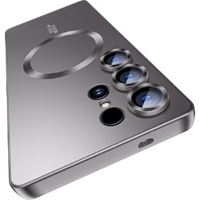 Matte for Samsung Galaxy S25 Ultra Case, Compatible with MagSafe, Slim Thin Magnetic Cover with Built-in Camera Lens Protector (Removable) Shockproof Phone Shell, Blue in Kuwait