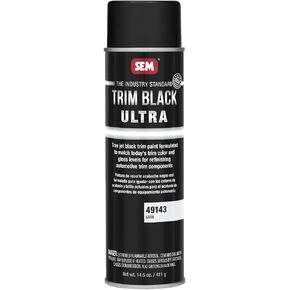SEM 49143 TRIM Black Ultra ، طلاء الرش الأسود مع ساتان إنهاء | مصمم للبلاستيك والألومنيوم والصلب والفولاذ المقاوم للصدأ ، 14.5 أوقية. يمكن لطلاء الهباء الجوي للسيارات