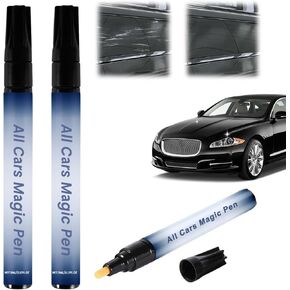 2pcs جميع السيارات Magic Pen-All Cars Magic Pen لخدوش السيارات ، ومجموعة قلم إصلاح خدش السيارات ، وإصلاح سريع للخدوش وأضرار الطلاء ، وتناسب جميع ألوان السيارة