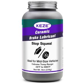 Keze Brake Grease Ceramic Brake Lube Automotive Heat Resistant, Rust Corrosion Protection Moisture-Proof Stop Squeal Synthetic Pin Grease for Bushing Caliper Pin Brake Pad, 1 Oz-1 Pack