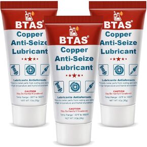Copper Anti-Seize Compound Thread Lubricant Brake Caliper Pin Grease Stop Squeak Noise Resistant to High Temp for Spark Plug Brake Pad Bolts Battery Terminal Protector 1 oz 1Pcs