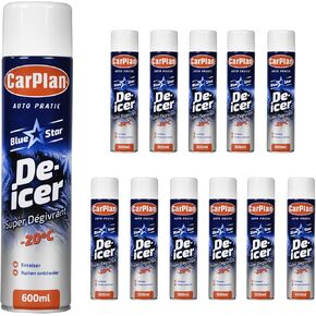 Blue Star Aerosol De-icer 21 Fl Oz-مزيل Ice & Frost سريع المفعول لنوافذ السيارات ، يعمل في شديدة البرد (حزمة 12)