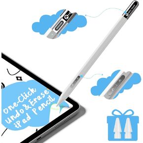 Hou Pencil USB-C لـ Apple iPad ، مفاتيح Quick Undo & Erase ، منفذ الشحن الخفي ، القلم القلم لـ iPad 10/9/8/7/6th Generation ، iPad Pro 11 '' ، iPad Pro 12.9 '، iPad Air M2/ 5/4/3 ، iPad mini 6/5