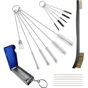 Strongthium Carburetor Cleaning Kit Carb Brushes Tools Needle Set for Welder Chainsaw Cutting Torch Tips Firing Stove Burner Holes Spray Guns Cleaners