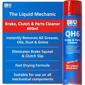 QH Brake Cleaner, Brake Discs, Calipers, Drums, Pads, Cylinders and Clutch Cleaner, Removes Dirt & Grease, 21 Fl Oz