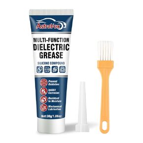 AstraVox Silicone Dielectric Grease for Electrical Connectors Automotive, Dialectric Grease with a Brush, Spark Plug, O Rings, Marine Waterproof & Heat-Resistant & Insulating 1oz (1pcs)