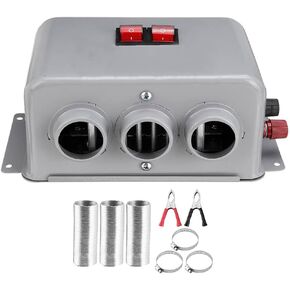 الزجاج الأمامي defroster 3 ثقب مركبة electric demister ، Fast 2 في 1 مجفف تبريد التدفئة عالية الطاقة 800W مروحة defrost مضغوطة ، محمولة منخفضة الضوضاء السيارات دافئ لشاحنة الحافلات ، 24 فولت