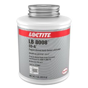 Loctite 51007 Copper LB 8008 C5-A مضادات التشحيم المضادة للتصنيف ، -20 درجة فهرنهايت تصنيف درجة الحرارة إلى 1800 درجة فهرن