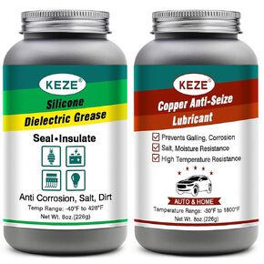 Keze Dielectric Grease Automotive Electrical Grease for Connectors Grasa 8 oz Brake Grease Copper Anti Seize Lubricant 8 oz