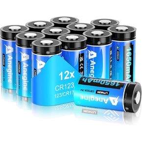 CR123A 3V Lithium Battery 1650mAh ، 123A Lithium Batteries 10 Years Swism Life CR123 3 Volt High Power CR17345 CR17335 غير قابل للتشغيل (16 حزمة)
