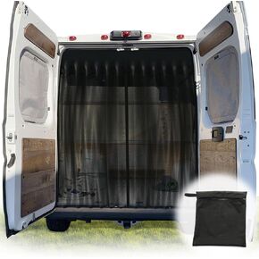 79" H x 67" W Magnetic Van Bug Screen Fit for RAM ProMaster Ford Transit High Roof Rear Door Flyscreen Mosquito Net for Van, Center Magnetic Closure