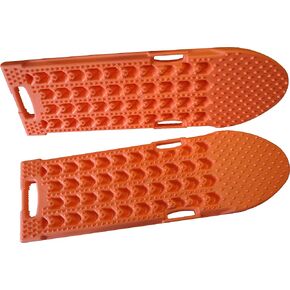 Maxsa 20333-BK Heavy-Duty Escaper Buddy Traction Mats for Off-Road Mud, Sand, & Snow Vehicle Extraction and Recovery, Bendable, Unbreakable, Black, 2 Pack