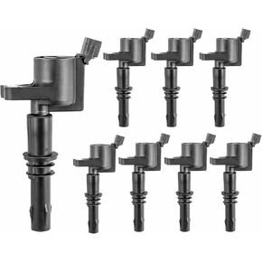 Set of 8 Straight Boot Ignition Coil Pack Replacement for Ford Lincoln Expedition Explorer F-150 Super Duty Mustang Mountaineer 4.6l 5.4l 6.8l Replaces# DG511 C1541 FD508