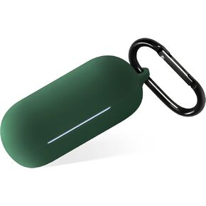 Geiomoo Silicone Case for Sony WF-C700N, Soft Flexible Scratch Resistant Protective Cover with Carabiner (Black) in Kuwait