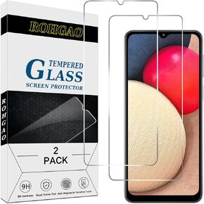 واقي شاشة 2 حزمة ل Samsung Galaxy A03S ، Galaxy A03 Glass مقسّر ، ودود ، خالٍ من الفقاعات ، مضاد للخدش