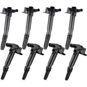 For UF631 UF639 AL3Z-12029-A AL3Z12012B DG525 DG526 Ignition Coils Driver Side *4+Passenger Side *4 Compatible with Ford F150 F250 F350 Super Duty E350 E450 LOBO 6.2L V8