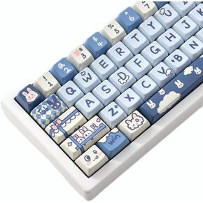 74 Keys PBT Keycaps Set Comet MDA Profile Dye Sublimation Gaming Keycaps Custom -cap keyout ansi keyout keycaps متوافقة مع لوحات المفاتيح الميكانيكية للكرز MX (Koala Keycaps)