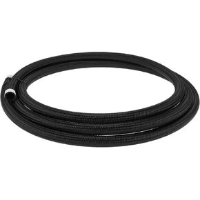 12ft AN4 Fuel Line Hose 4AN Vacuum Hose Automotive Fuel Hose 12ft 0.22"ID 0.44"OD Black CPE Rubber,Nylon Braided