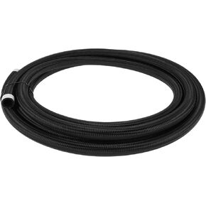 16ft AN6 Fuel Line Hose 6AN Vacuum Hose Automotive Fuel Hose 16ft 0.34"ID 0.55"OD Black CPE Rubber,Nylon Braided