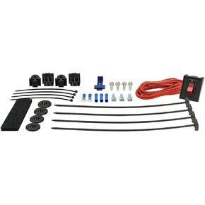 Derale 16742 Complete Electric Fan Riting Kit مع قضبان بلاستيكية ، أسود