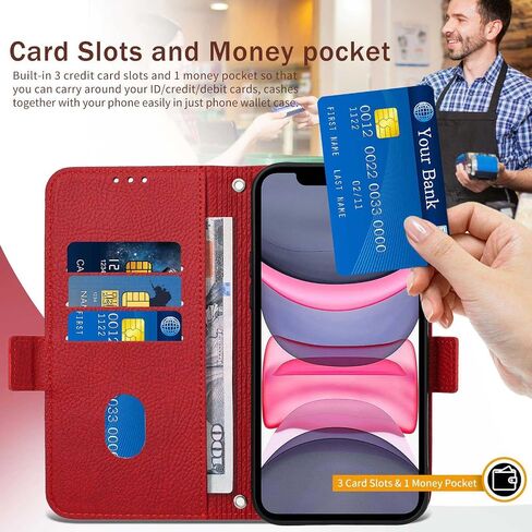 Jancalm for iPhone 11 Wallet Wallet ، [RFID LOCKing] [CARD CASH SLOTS] in Kuwait