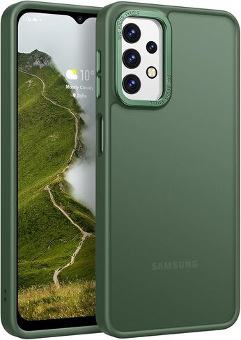 Rayboen for Samsung Galaxy A32 5G CASE ، شعر الجلد الشفاف المتجمد بأنه مضاد للخلع من الحافة السيليكون الناعمة ، غطاء الهاتف الافتراضي الرفيع الصدمية لـ Samsung A32 5G ، Blue Light in Kuwait