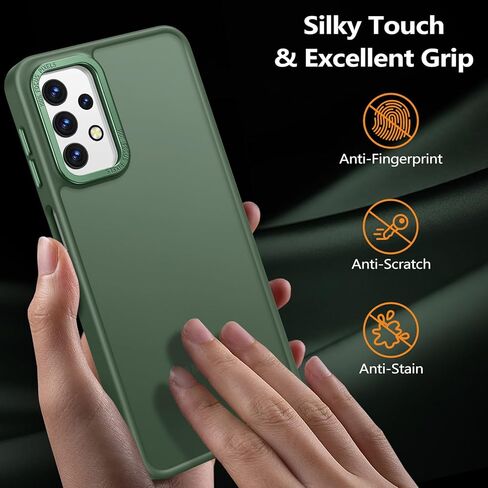 Rayboen for Samsung Galaxy A32 5G CASE ، شعر الجلد الشفاف المتجمد بأنه مضاد للخلع من الحافة السيليكون الناعمة ، غطاء الهاتف الافتراضي الرفيع الصدمية لـ Samsung A32 5G ، Blue Light in Kuwait